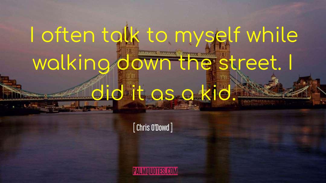 Chris O'Dowd Quotes: I often talk to myself