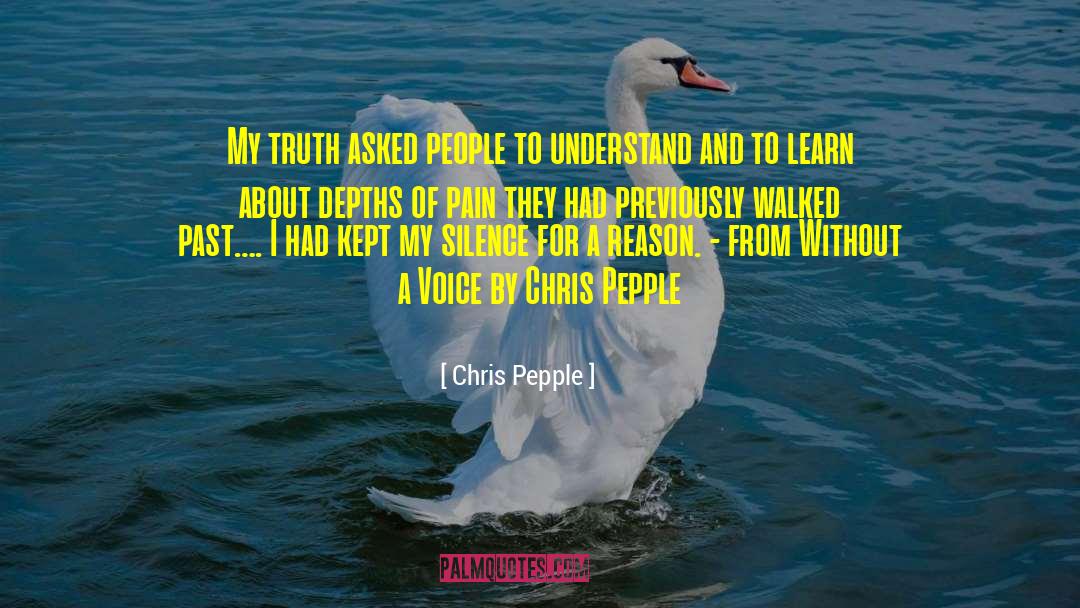 Chris Pepple Quotes: My truth asked people to