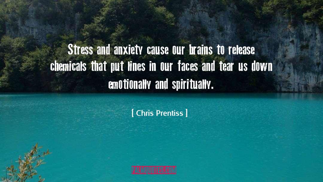 Chris Prentiss Quotes: Stress and anxiety cause our