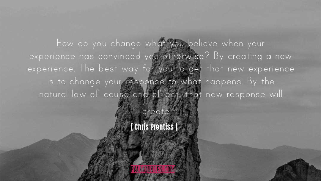 Chris Prentiss Quotes: How do you change what