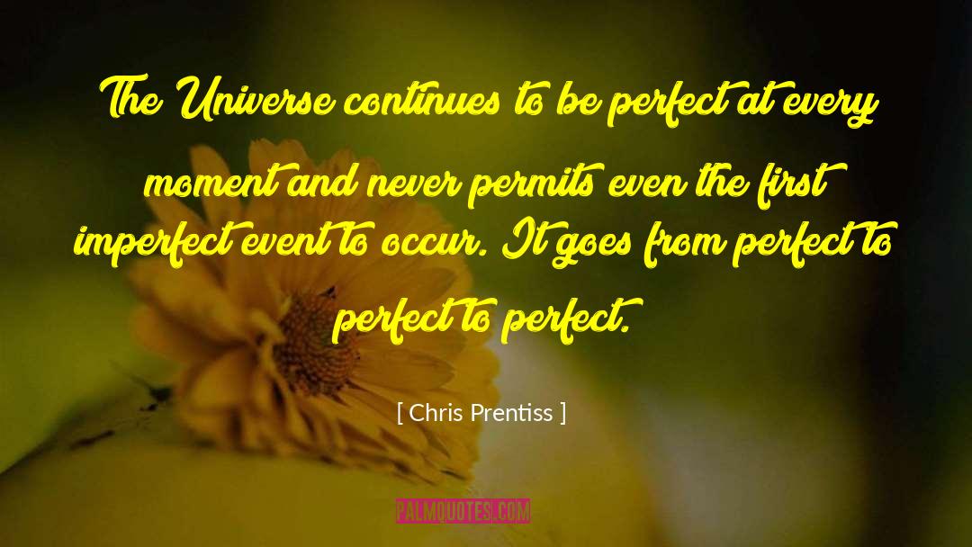 Chris Prentiss Quotes: The Universe continues to be