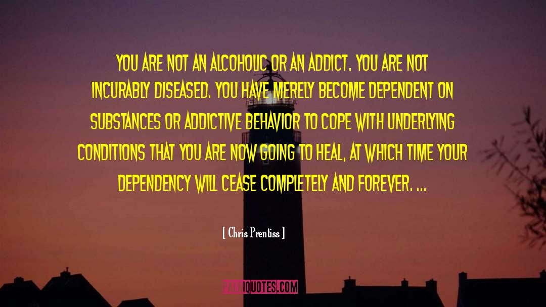 Chris Prentiss Quotes: You are not an alcoholic