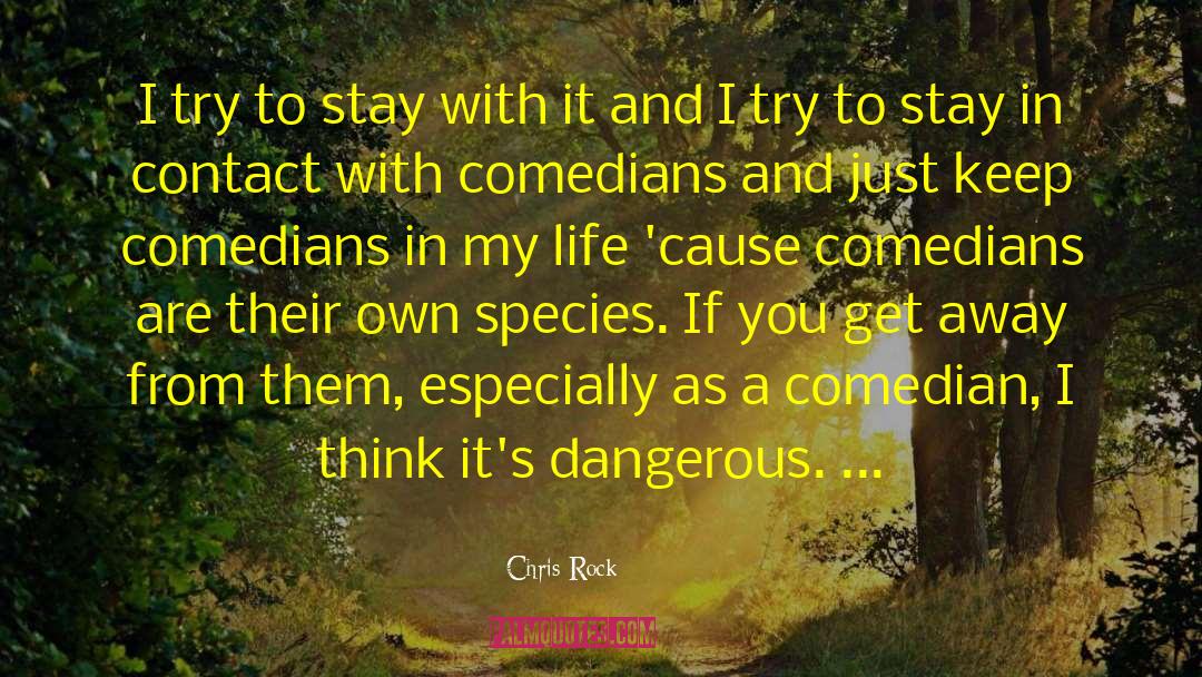 Chris Rock Quotes: I try to stay with