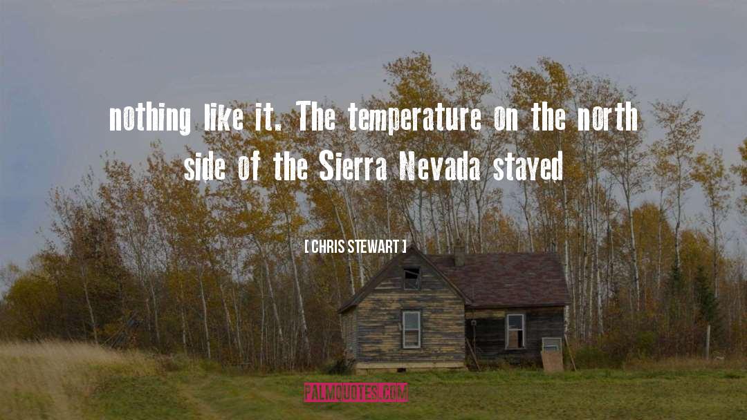 Chris Stewart Quotes: nothing like it. The temperature