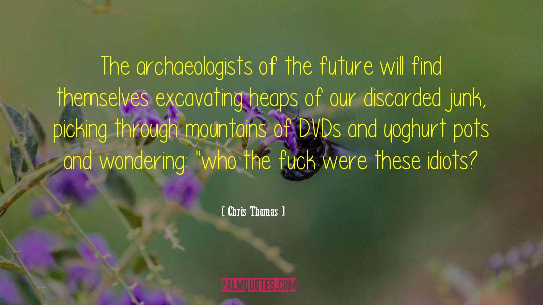 Chris Thomas Quotes: The archaeologists of the future