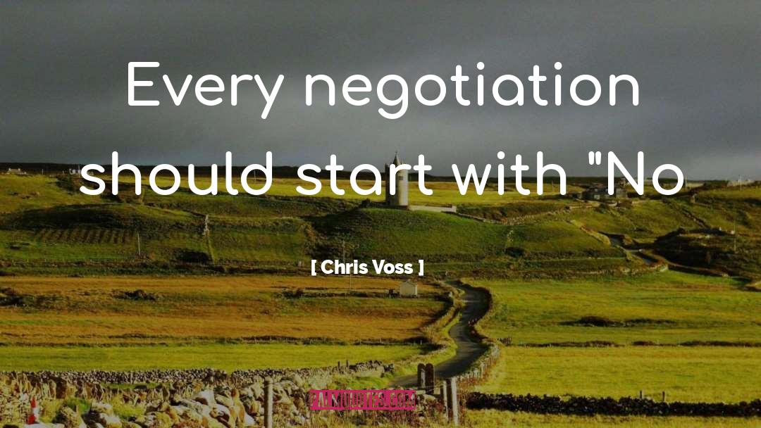 Chris Voss Quotes: Every negotiation should start with