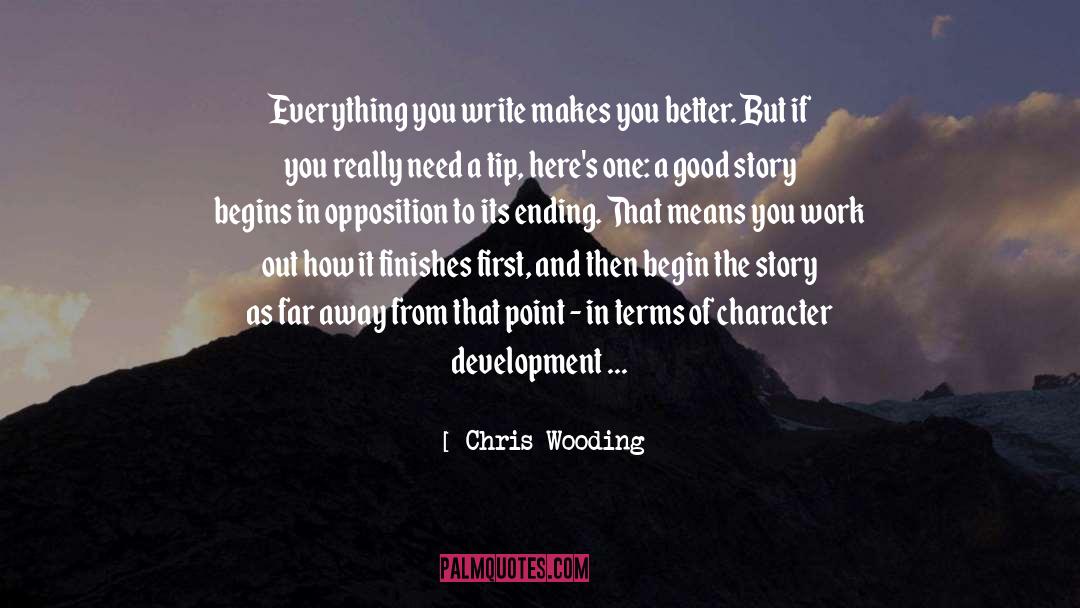 Chris Wooding Quotes: Everything you write makes you