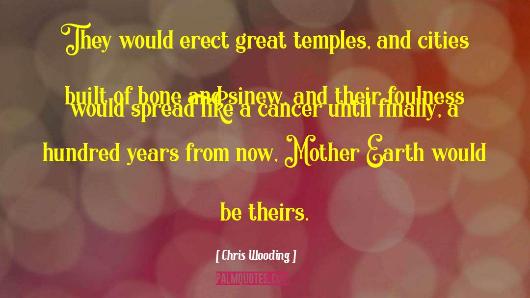 Chris Wooding Quotes: They would erect great temples,