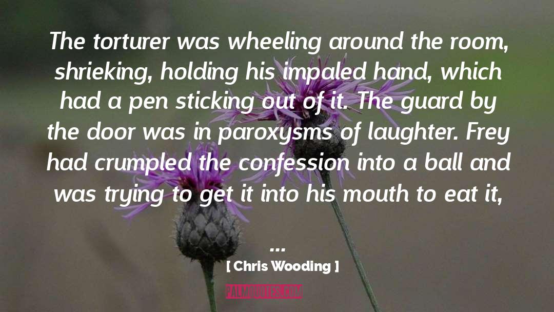 Chris Wooding Quotes: The torturer was wheeling around