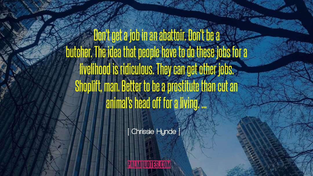 Chrissie Hynde Quotes: Don't get a job in