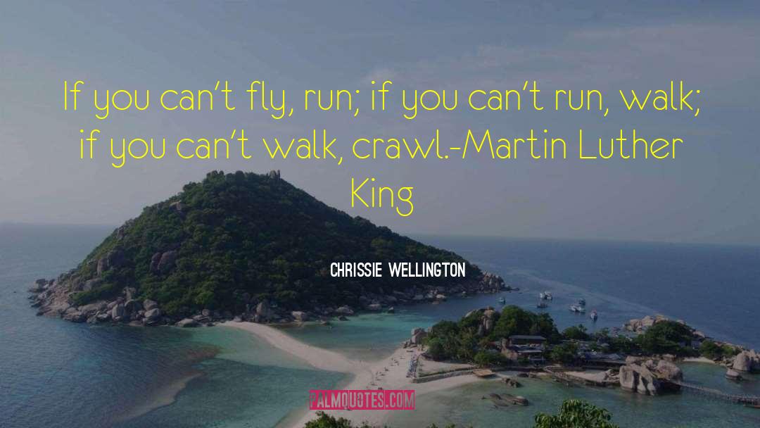 Chrissie Wellington Quotes: If you can't fly, run;