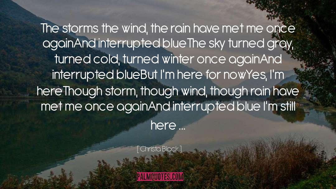 Christa Black Quotes: The storms the wind, the