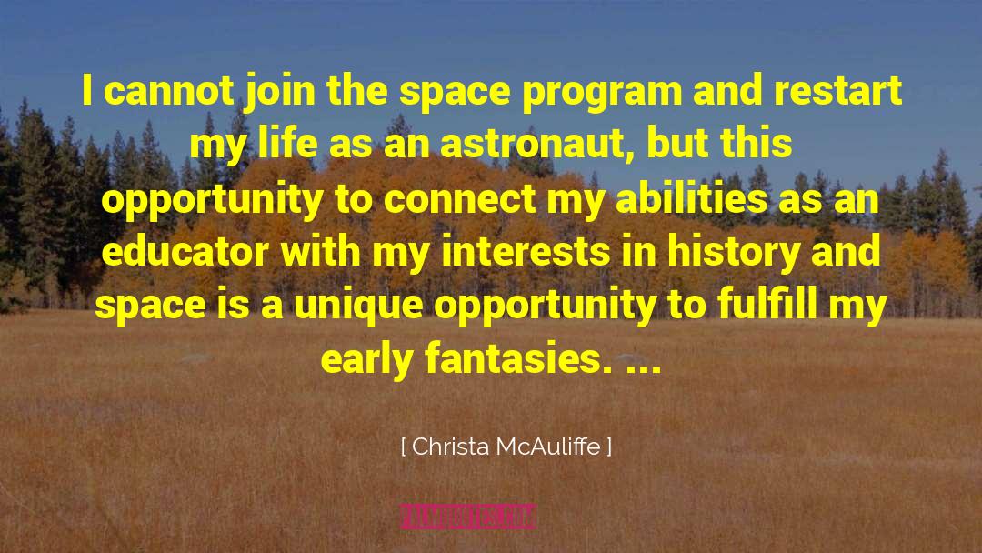 Christa McAuliffe Quotes: I cannot join the space