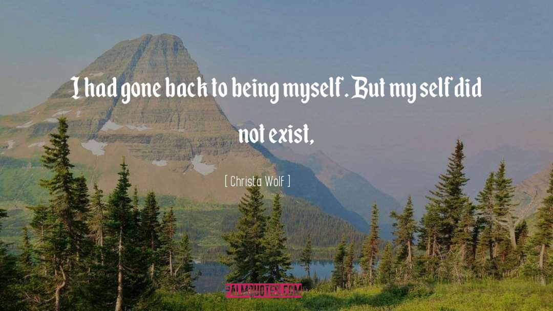 Christa Wolf Quotes: I had gone back to
