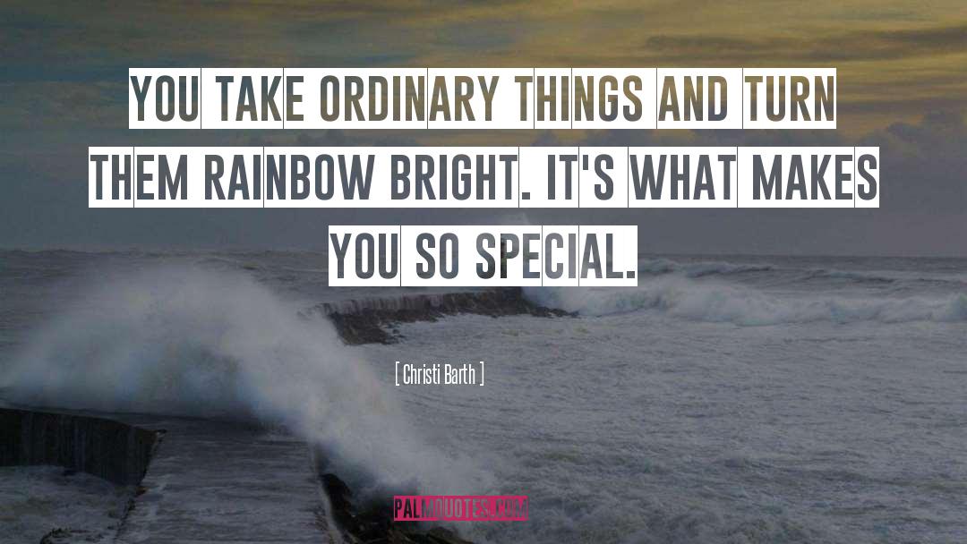 Christi Barth Quotes: You take ordinary things and