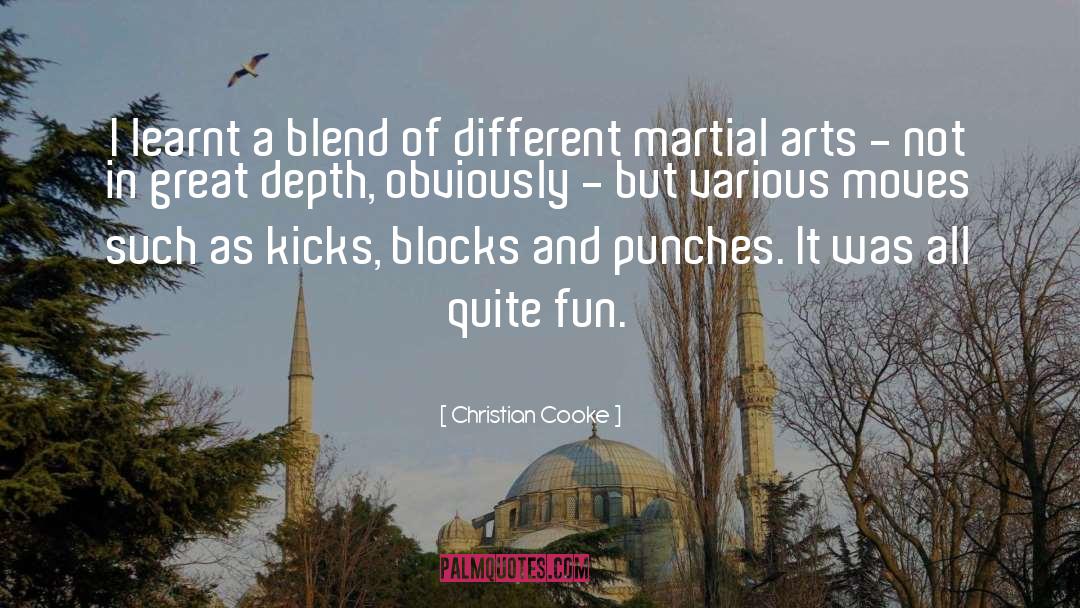 Christian Cooke Quotes: I learnt a blend of