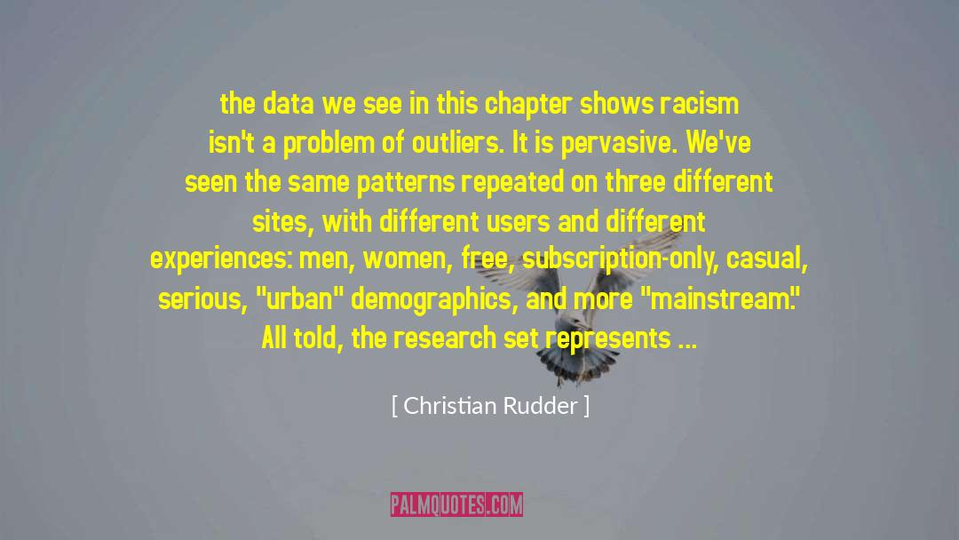 Christian Rudder Quotes: the data we see in