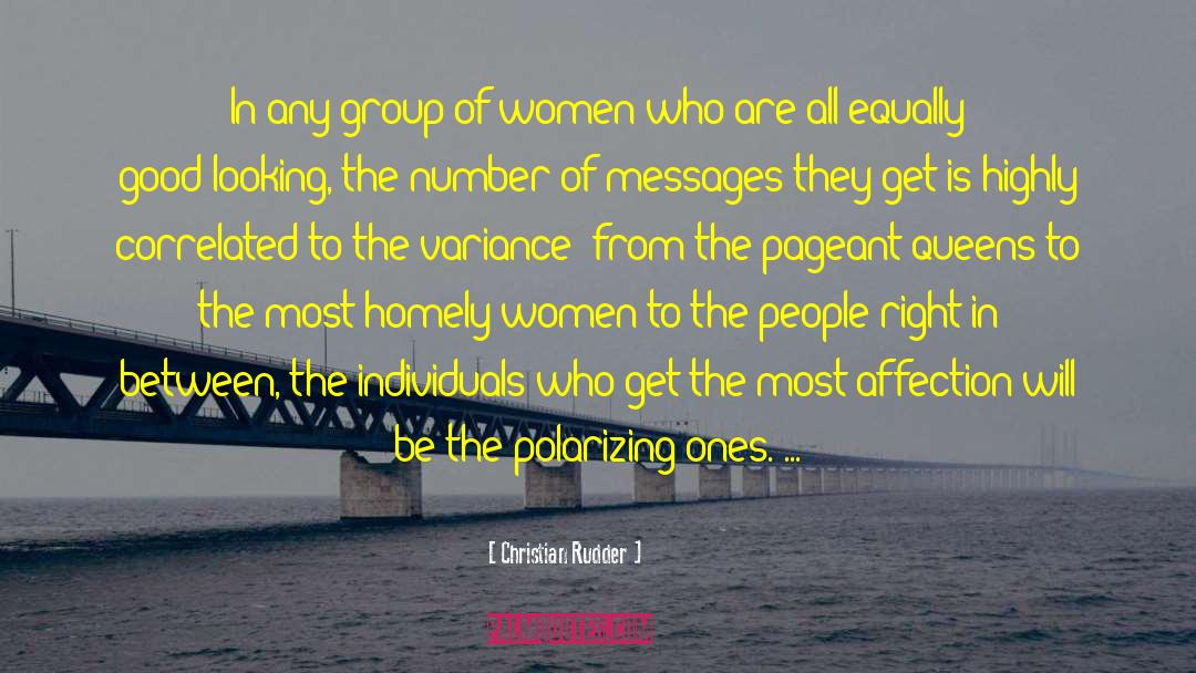 Christian Rudder Quotes: In any group of women