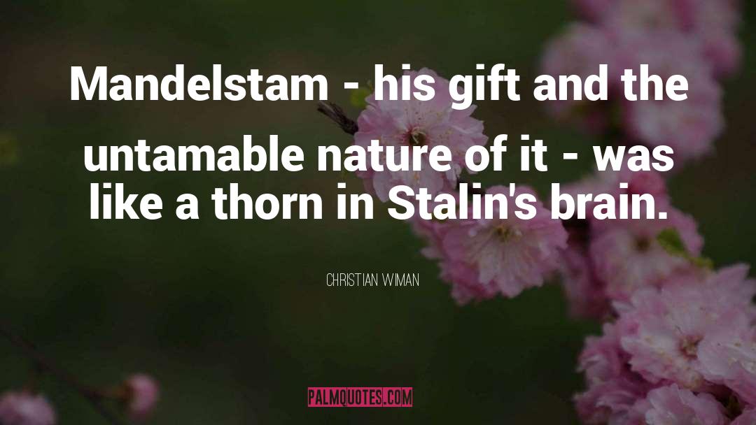 Christian Wiman Quotes: Mandelstam - his gift and