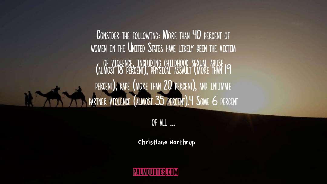 Christiane Northrup Quotes: Consider the following: More than