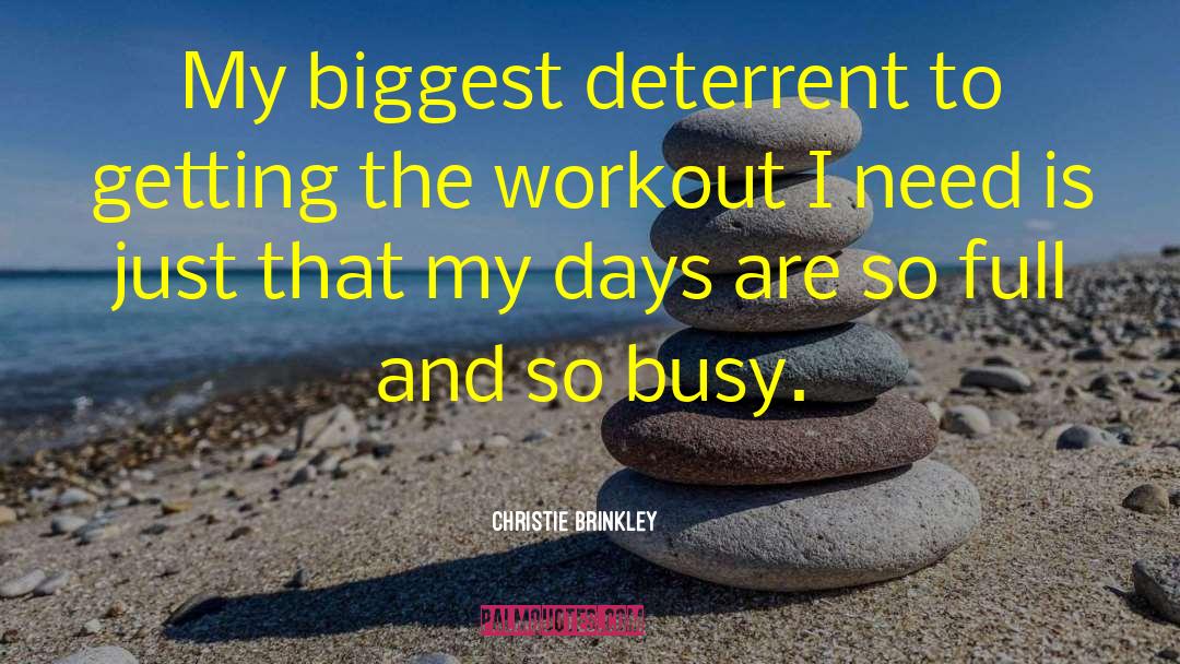 Christie Brinkley Quotes: My biggest deterrent to getting