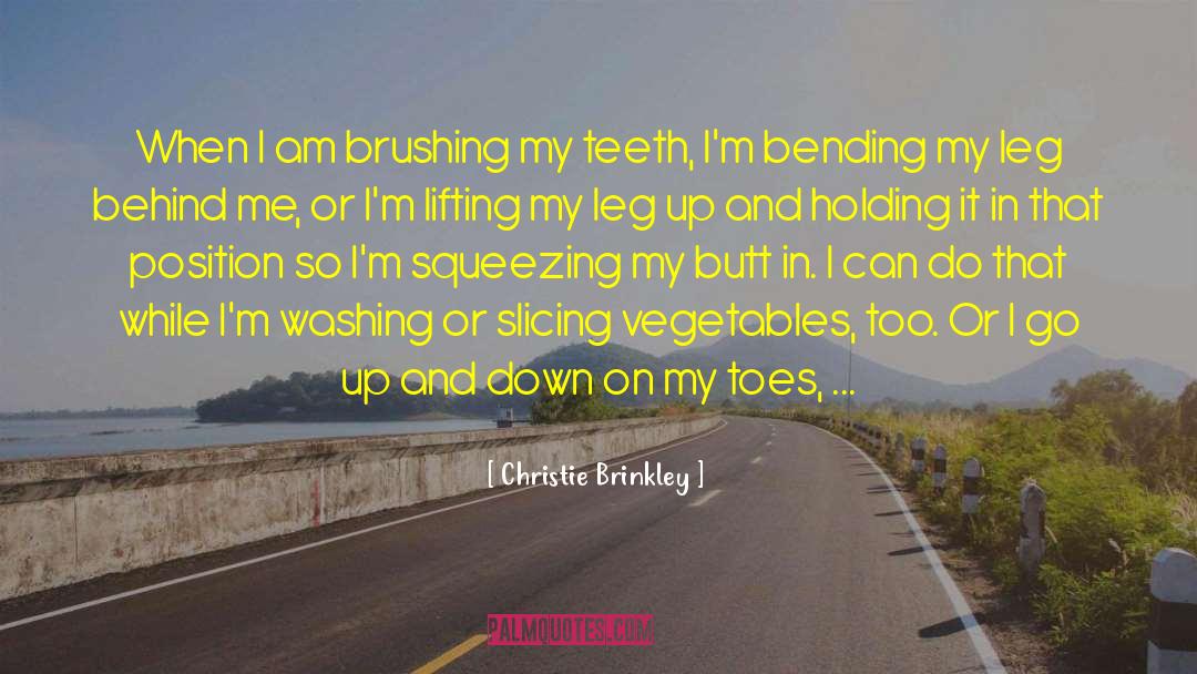 Christie Brinkley Quotes: When I am brushing my