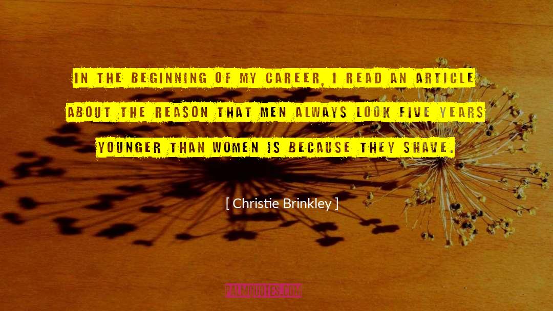 Christie Brinkley Quotes: In the beginning of my