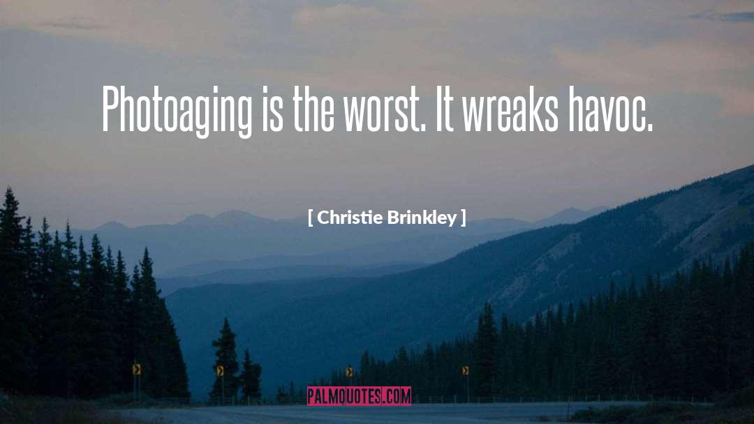 Christie Brinkley Quotes: Photoaging is the worst. It