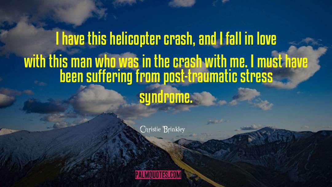 Christie Brinkley Quotes: I have this helicopter crash,