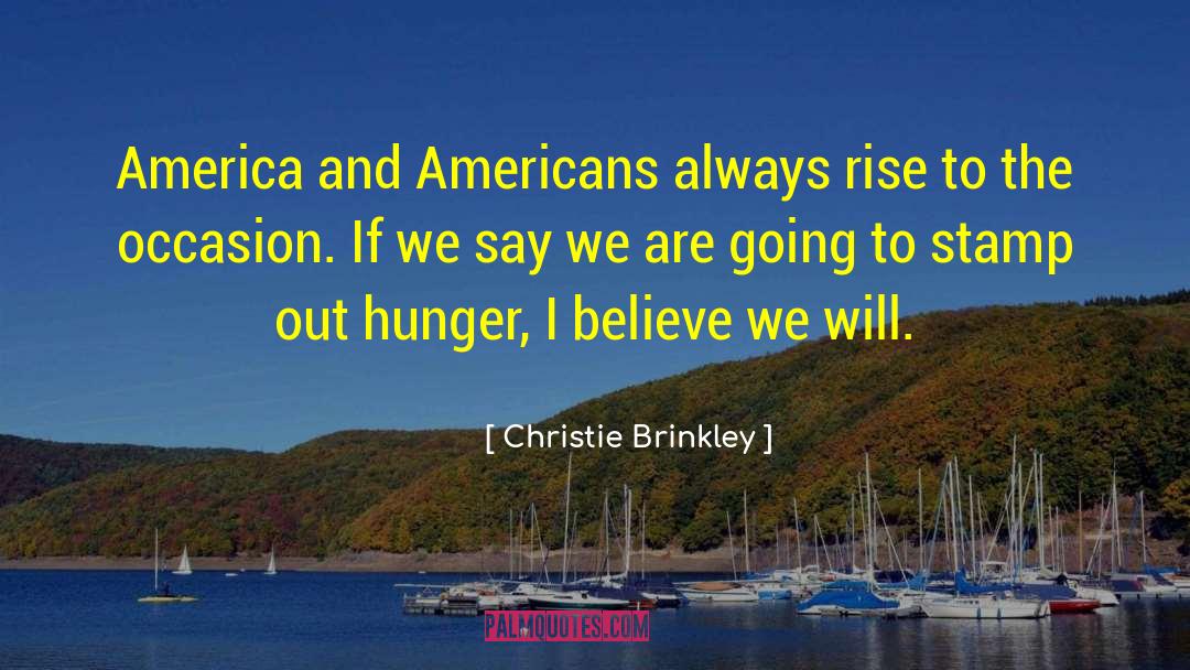 Christie Brinkley Quotes: America and Americans always rise