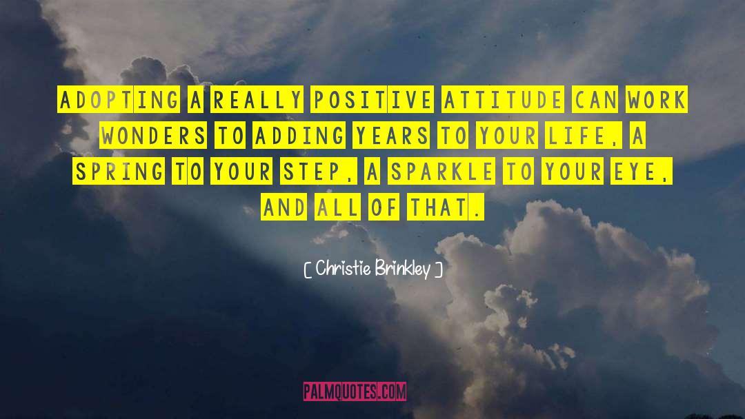 Christie Brinkley Quotes: Adopting a really positive attitude