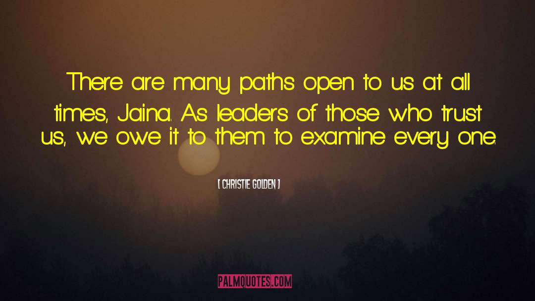 Christie Golden Quotes: There are many paths open