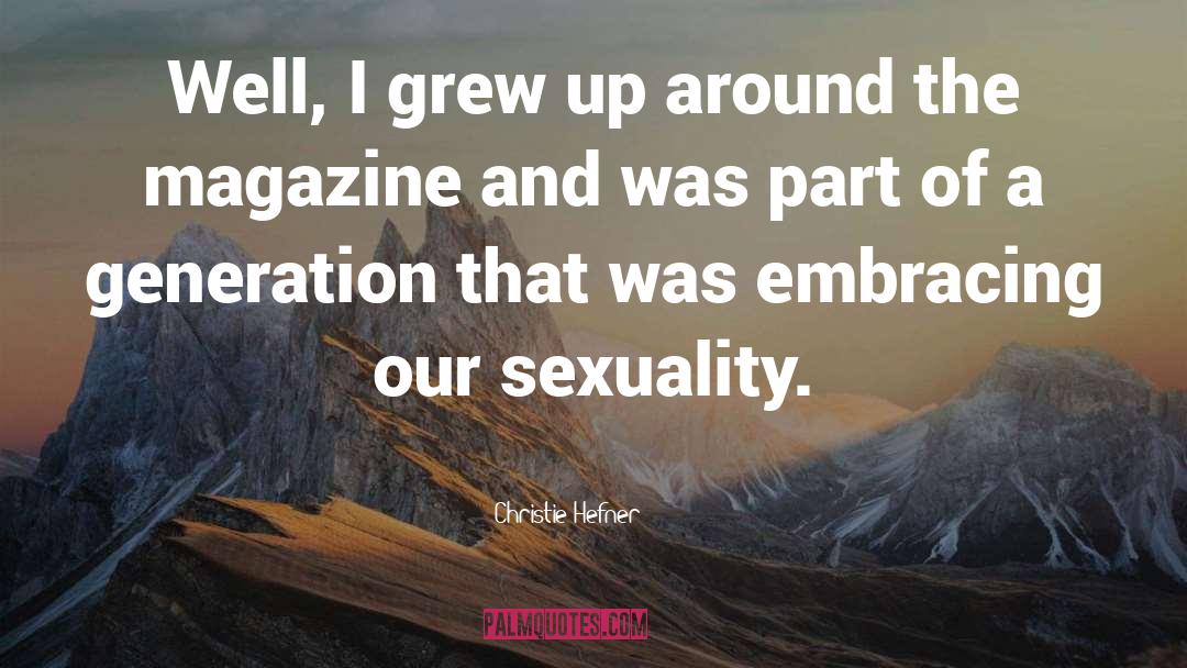 Christie Hefner Quotes: Well, I grew up around