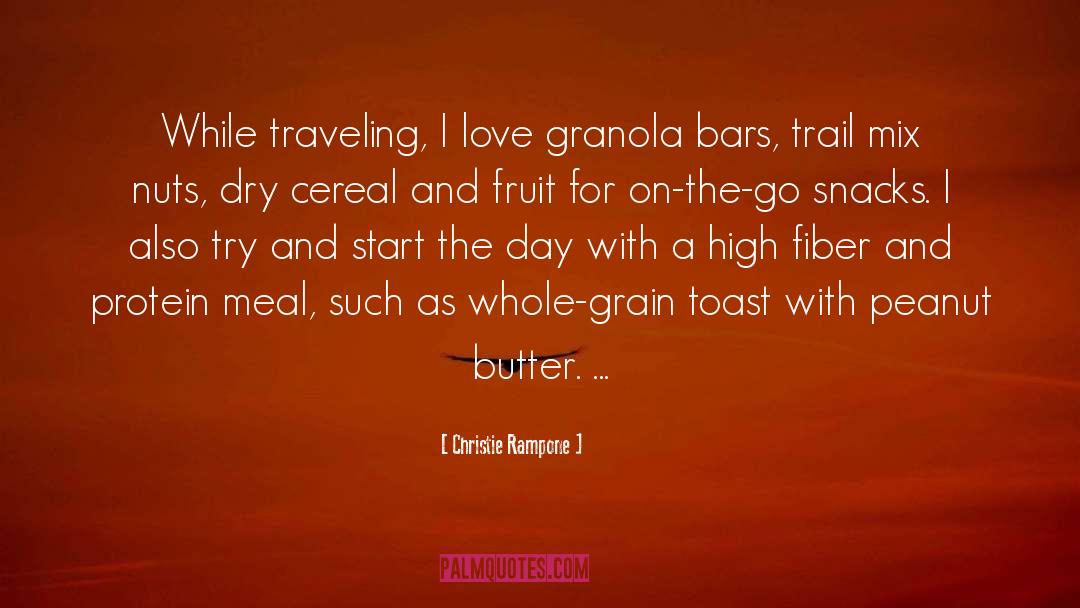 Christie Rampone Quotes: While traveling, I love granola