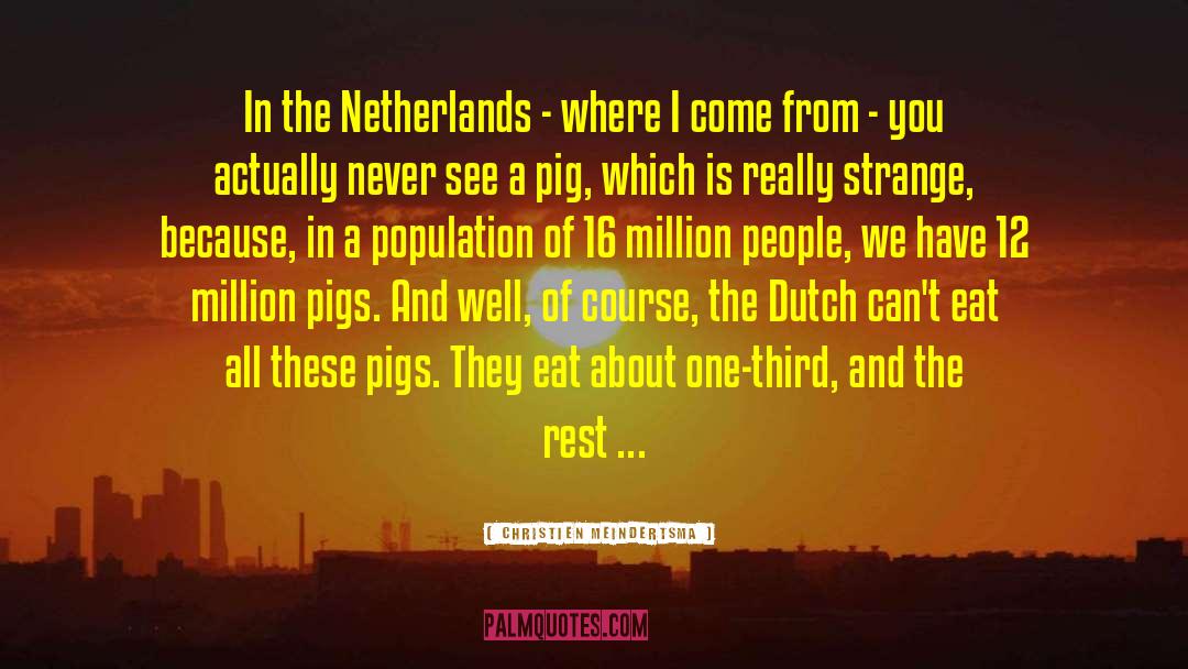 Christien Meindertsma Quotes: In the Netherlands - where