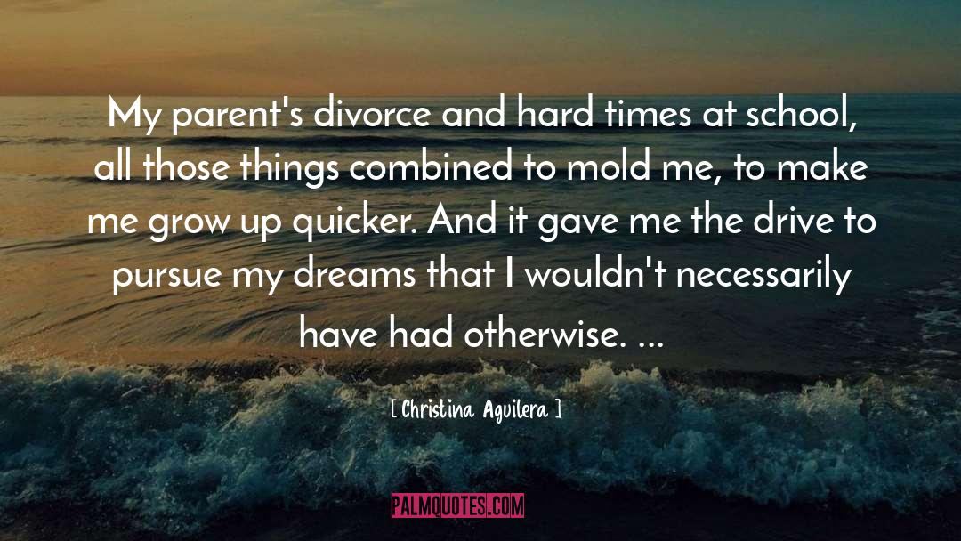 Christina Aguilera Quotes: My parent's divorce and hard