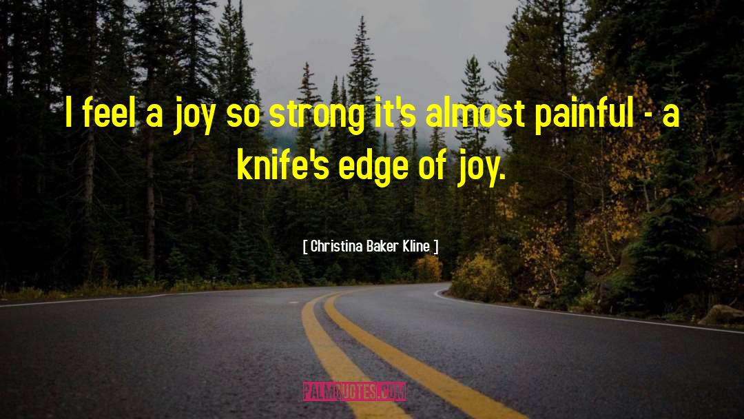 Christina Baker Kline Quotes: I feel a joy so