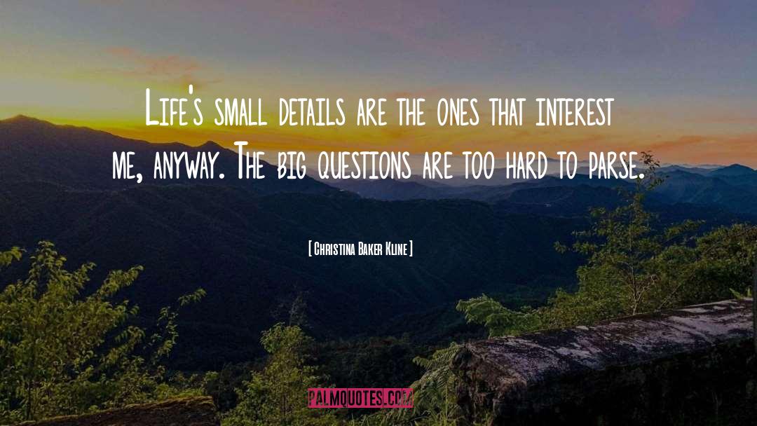 Christina Baker Kline Quotes: Life's small details are the