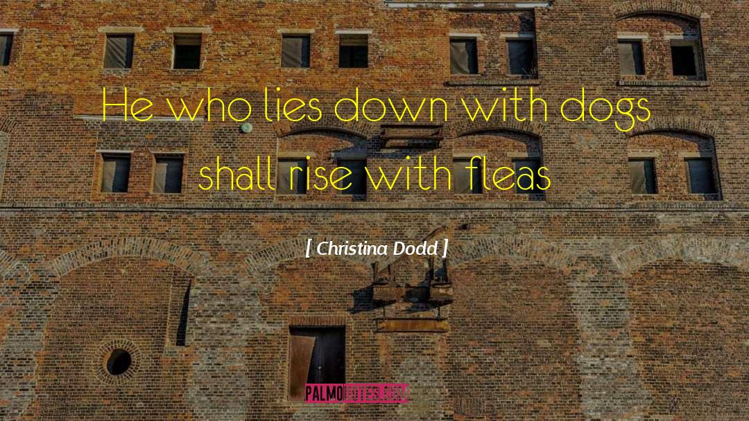 Christina Dodd Quotes: He who lies down with