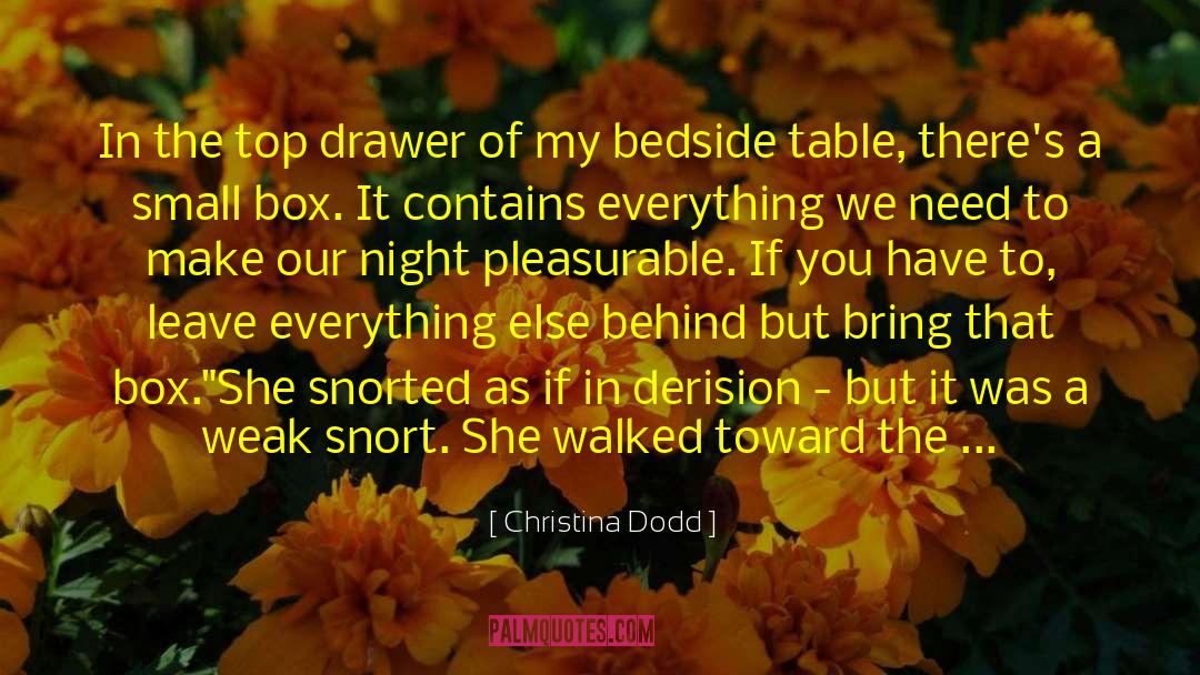 Christina Dodd Quotes: In the top drawer of