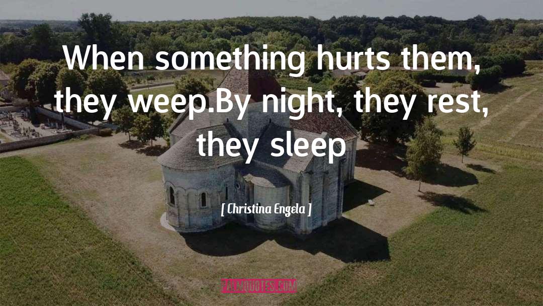 Christina Engela Quotes: When something hurts them, they