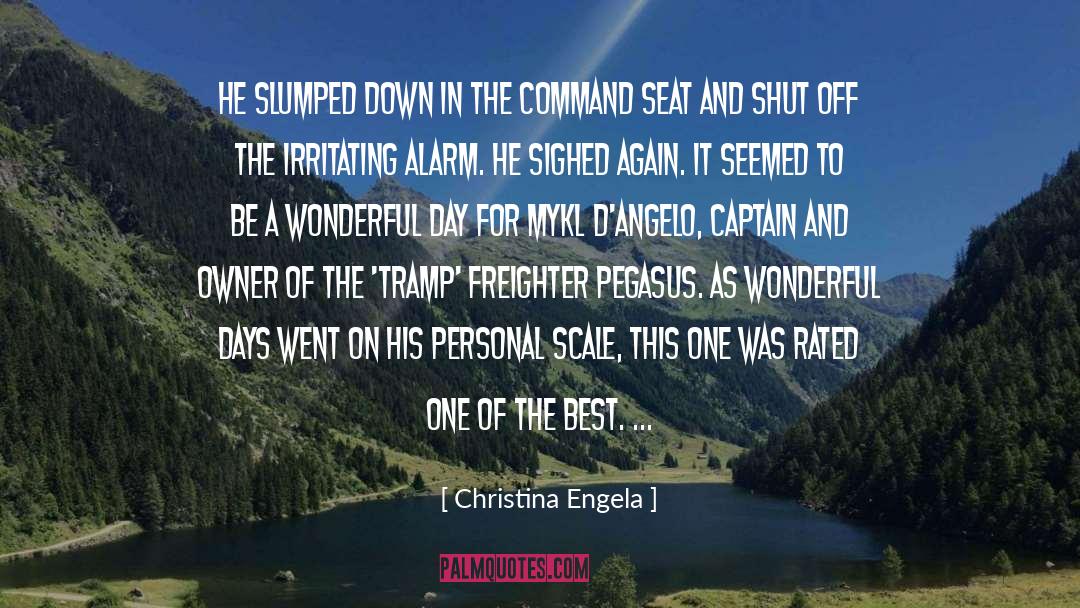 Christina Engela Quotes: He slumped down in the