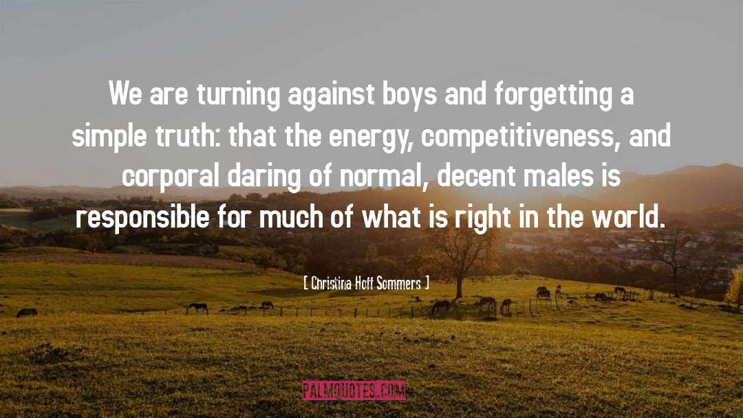 Christina Hoff Sommers Quotes: We are turning against boys
