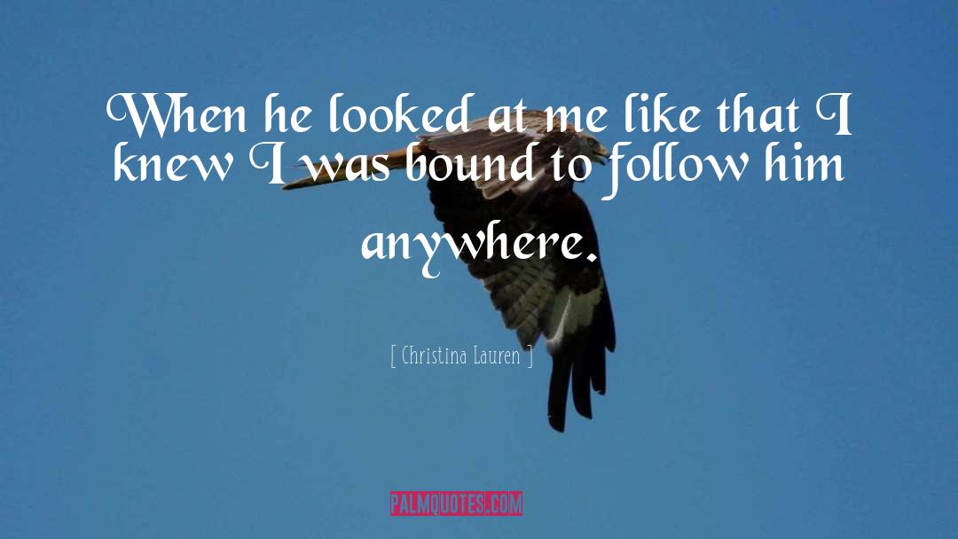 Christina Lauren Quotes: When he looked at me