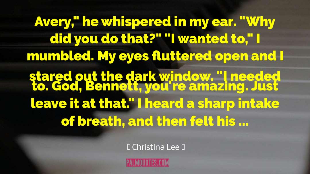 Christina  Lee Quotes: Avery,