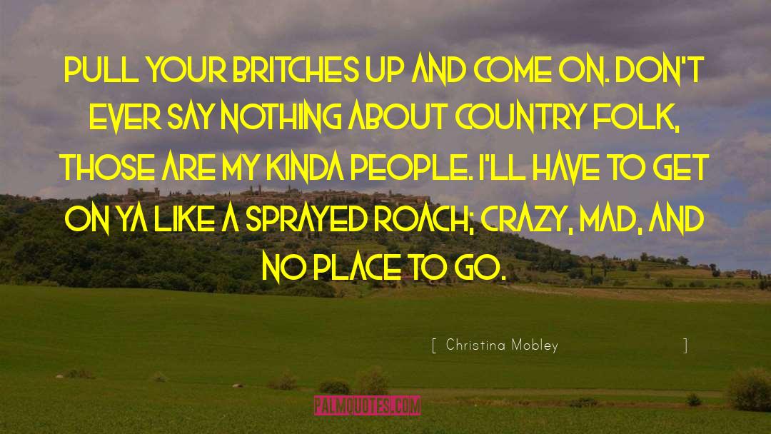 Christina Mobley Quotes: Pull your britches up and