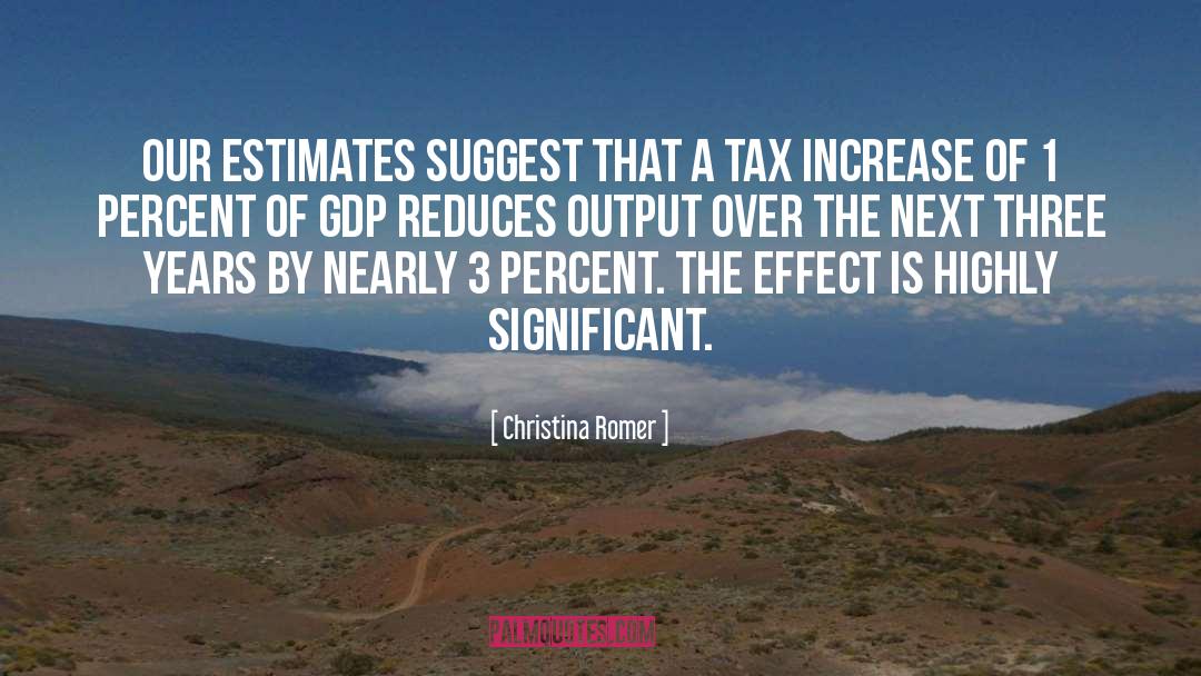 Christina Romer Quotes: Our estimates suggest that a