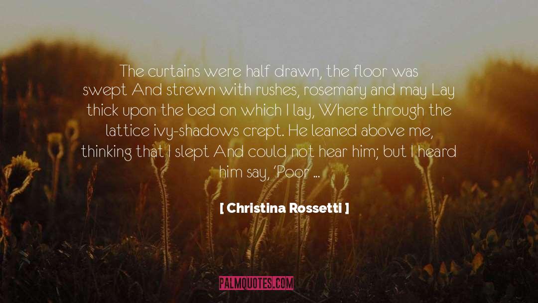 Christina Rossetti Quotes: The curtains were half drawn,