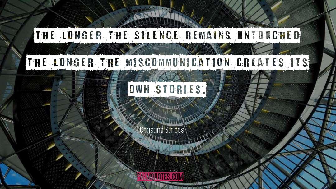 Christina Strigas Quotes: The longer the silence remains