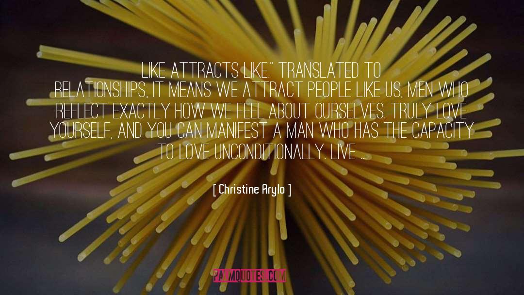 Christine Arylo Quotes: Like attracts like.